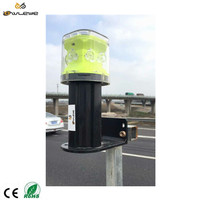 Feux d'avertissement solaires à 6 LED, IP66, PVC, réflecteurs prismatiques, balise lumineuse haute intensité pour la sécurité routière