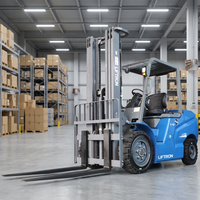 Peralatan Transportasi Kargo Gulungan Baja Operasi Berat Industri Liftron CPD40D Forklift Listrik Dua Tahap Baterai Lithium-Ion