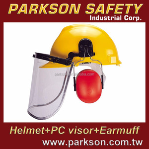 Casco de Seguridad Industrial Rojo de Alta Calidad de Taiwán con Orejeras con Reducción de Ruido, Certificado, Tipo Circular, Protección para la Cabeza - Product Image 2