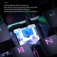 Clavier mécanique de jeu Jertech JK520 OEM, taille standard, 104 touches, personnalisable, rétroéclairage RVB coloré, ergonomie, pour ordinateur de bureau