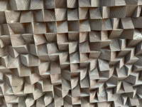 Moderne minimaliste porche fait à la main 3D bloc de bois peinture mosaïque canapé fond peinture décorative