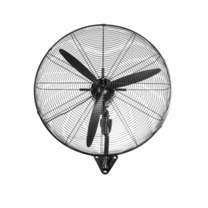 Ventilateur industriel mural haute puissance 160W en métal, forte vitesse d'air frais 1430 tr/min, commande mécanique, usage commercial, haute performance - Product Image 1