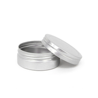 Boîte en aluminium ronde personnalisée en gros, petit format, vide, pour crème visage, avec couvercles à vis