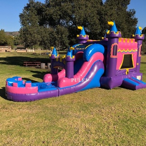 Inflatable công viên giải trí thiết kế mới cô gái Inflatable lâu đài <span class=keywords><strong>bouncy</strong></span> Combo Vua Inflatable Combo trượt với nhảy lâu đài - Product Image 3