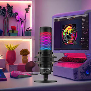 ไมโครโฟนคอนเดนเซอร์ <span class=keywords><strong>Hyperx</strong></span> <span class=keywords><strong>quadcast</strong></span> <span class=keywords><strong>S</strong></span> RGB Type-C แบบมีสายสำหรับพีซี/PS4/PS5 /mac สำหรับการก่อสร้างโลหะ - Product Image 2