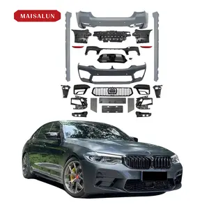 New Arrival G30 M5 Body Kit For G30 Upgrade To New G30 LCI M5 Style Include Car Bumper Side Skirt With Grill 2018-2021