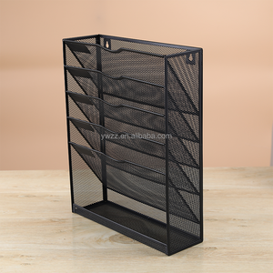 Organizzatore <span class=keywords><strong>da</strong></span> <span class=keywords><strong>Scrivania</strong></span> in Metallo Nero a 5 Livelli Personalizzabile, Porta Documenti Verticale con Vassoio Inferiore - Product Image 6