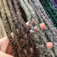 Prix de gros 100% fait à la main 0.6cm 24 pouces cheveux synthétiques Dreadlock Extensions Hippie simple extrémité Dreads pour homme femmes filles