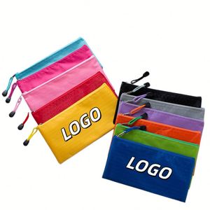 X515 Estuches para Lápices con Cierre de Cremallera, Personalizables con Logotipo, Impermeables, de Tela Oxford, Bolsas Pequeñas para Artículos de Papelería, para Oficina, Viajes, Cosméticos - Product Image 1