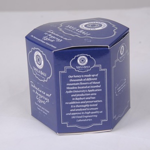 Customizable Glossy/Matt Lamination Embossed Recyclable <b>Flat</b> Foldable Hexagonal Food Packaging <b>Box</b> for Honey in Istanbul - Product Image 1