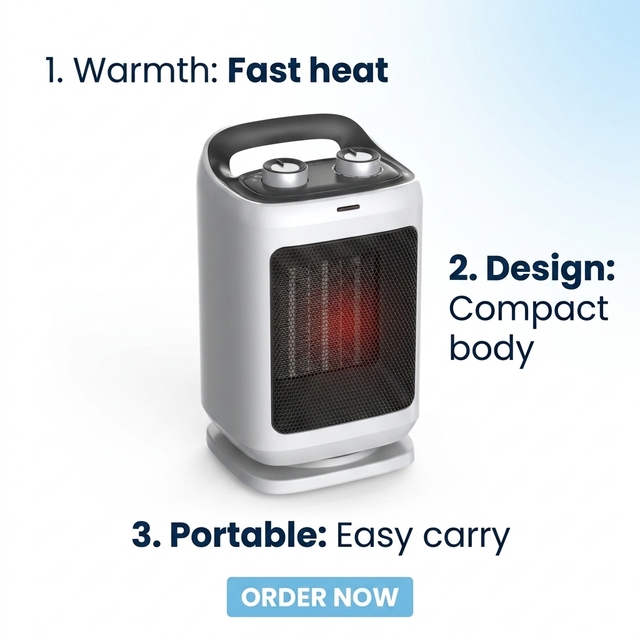 Best Selling 1500W Ceramic Infrared Heater Fast Heating Portable Fan for Household or Office Use EU Plug for Bathroom