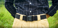 Ceinture tactique de travail en nylon à boucle à dégagement rapide à un bouton, décontractée pour l'extérieur