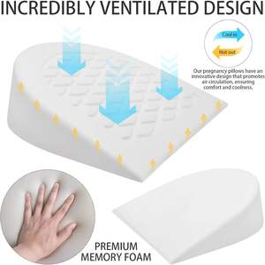 Hamilelik kama yastık uyku için annelik kama yastık sırt desteği için bellek köpük kama yastık yan uyku için - Product Image 3