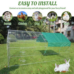 En gros Pliable En Métal Intérieur extérieur Clapier avec toit - Product Image 6