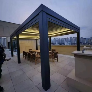 Pergola en aluminium pour extérieur, pour cour, patio et <span class=keywords><strong>cuisine</strong></span>, protection solaire, protection contre la pluie, <span class=keywords><strong>abri</strong></span>, taille et couleur personnalisées - Product Image 6