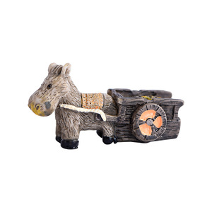 Ornamenti Decorativi per Micro-paesaggi in Muschio Weij, Paesaggio <span class=keywords><strong>Acquatico</strong></span> con Asinello Cartoon che Tira un Carretto, Accessori per Piante Succulente - Product Image 1