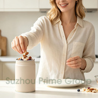 Vente en gros de boîtes rondes en métal de qualité alimentaire pour poudre de matcha, café, thé, contenants hermétiques avec couvercles, boîte à thé