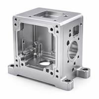 Carcasa de Cámara de Aleación de Aluminio OEM, Componentes Mecanizados por CNC con Recubrimiento de Níquel Plateado y Precisión de 0.005 mm para Sistemas de Visión