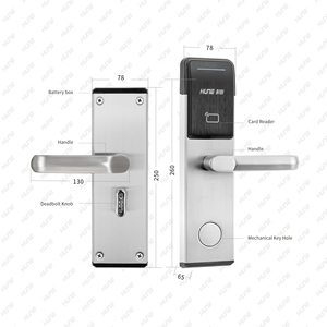 HUNE haute qualité coupe-feu RFID électronique résistant à la flamme numérique hôtel serrure de porte intelligente hôtel Rainproo clé carte serrure - Product Image 2