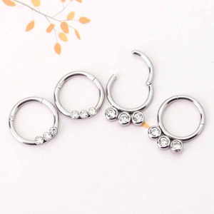 Alta Qualidade Cirúrgica Septo Clicker Arcada Anel Segmento Nariz De Aço Inoxidável Piercing Hoop Nariz Anel Para O Corpo Jóias - Product Image 1