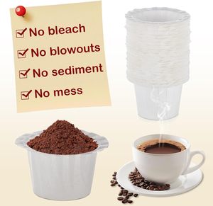 Filtres à café jetables Kaike, 300 pièces, papier naturel, remplacement pour machine à café à dosettes réutilisables, usage domestique et professionnel - Product Image 2