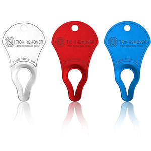 Extracteur de tiques en aluminium Pincettes <span class=keywords><strong>pour</strong></span> <span class=keywords><strong>chien</strong></span> Outil de nettoyage et de toilettage - Product Image 5