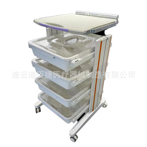 Carrito de Transporte Endoscópico de Aleación de Aluminio con 4 Ruedas y Cajones, Mueble de Hospital, Diseño Minimalista y Duradero - Product Image 2