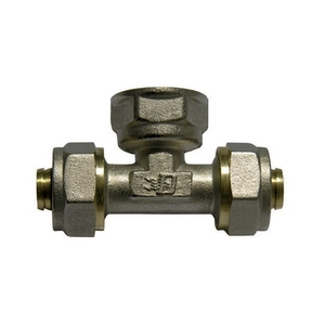 Raccord en T 3/4 x 26 mm pour tuyau multicouche, produit de quincaillerie à sertir - Product Image 1