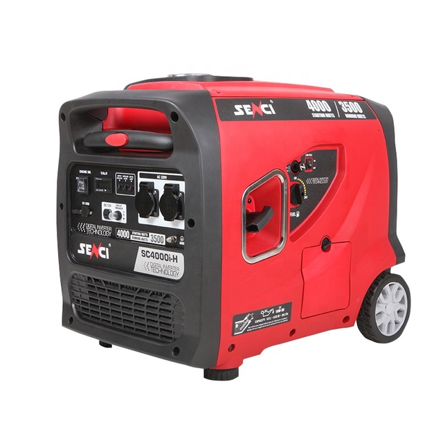 Senci Super Quiet Inverter Gasoline Generator Portable 3500W 4000w Single Phase Silent Generator for Camp