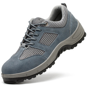 Zapatos de Seguridad para Hombre con Puntera de Acero, Resistentes a Impactos y Perforaciones, de Caña Baja, Antideslizantes, con Suela de Cuero Vacuno - Product Image 1