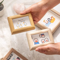 Vente en gros Mini table carrée en bois MDF mignon cadre photo petit mignon décoratif enfants bébé chien couple carte photo cadeau