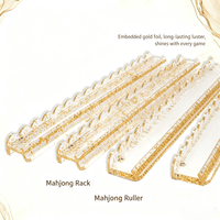 Vente en gros usine : Supports de Mahjong en acrylique transparent avec feuille d'or de 20 pouces, Règle pour tuiles de Mahjong, Accessoires de jeu de Mahjong personnalisés