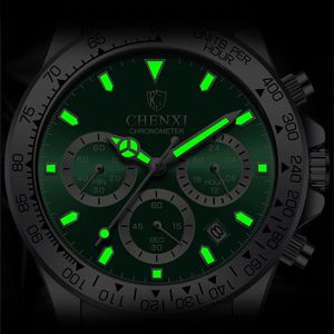 Reloj de Negocios CHENXI de Lujo para Hombre, 43 mm, Caja de Aleación, Esfera de Cristal, Acero Inoxidable, Resistente al Agua, Luminoso, Cronógrafo, Cuarzo - Product Image 3