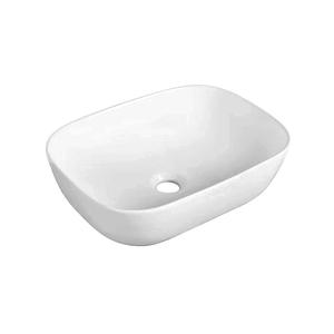 Directo de fábrica, encimera de piedra Artificial de cerámica blanca pura, fregadero de baño personalizable para uso en ingeniería hotelera, venta al por mayor - Product Image 2