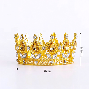 Coronas <span class=keywords><strong>de</strong></span> Boda <span class=keywords><strong>de</strong></span> 12.5 cm Coronas para Pastel Decoraciones Rosadas para Pastel Accesorio <span class=keywords><strong>de</strong></span> Repostería Herramientas para Hornear Regalos <span class=keywords><strong>de</strong></span> Feliz Cumpleaños - Product Image 3
