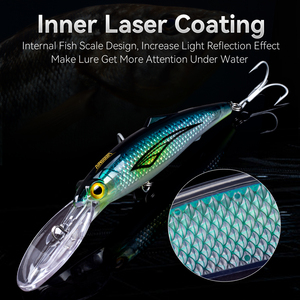 Kingom 2025 New 145Mm 160Mm Sâu Lặn Câu Cá Giải Quyết 3D Mắt Minnow Lures Trong Abs Cho Trolling Sông Hồ Nhắm Mục Tiêu Cá Ngừ - Product Image 4