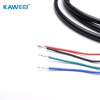 Kabel tahan air IP67 IP68 Male M12, kabel 2 3 4 5 6 7 8 9 10pin tahan air