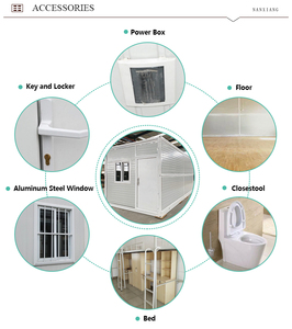 Chi phí thấp 20ft prefab thép gấp di động bệnh viện container nhà di động có thể gập lại kế hoạch phòng khách với nhà vệ sinh để sử dụng nhà - Product Image 4