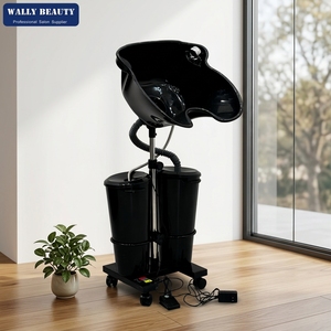 Lavabo Portátil Eléctrico para Lavar el Cabello Wally Beauty con Sistema de Drenaje para Barbería - Product Image 1