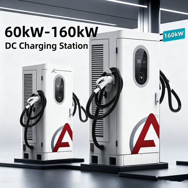 Commercial DC Fast Charger 60kW 80kW 120kW 160kW CCS2 CHAdeMO GB/T Hybrid Grid Wall-Mounted EV Charging Station