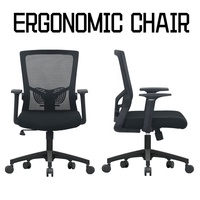 Fauteuil de visiteur, chaise de bureau avec roulettes en nylon PU et dossier moyen pour bureau commercial