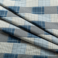 Tissu à carreaux réversible double face, tissé à double couche pour chemises, robes et vêtements d'extérieur