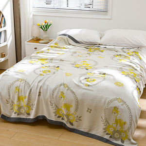 Jeté de lit à motifs floraux à bordures larges, ultra-doux, doux pour la peau, pour enfants et adultes, utilisation toute saison - Product Image 3