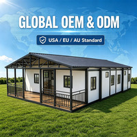Nouvelle conception de maison préfabriquée étanche avec toit personnalisé, conteneur pliable et extensible de 20, 30 ou 40 pieds, maison mobile compacte préfabriquée