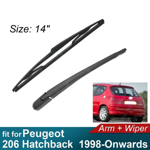 Ensemble de bras et de lame d'<span class=keywords><strong>essuie</strong></span>-<span class=keywords><strong>glace</strong></span> pour pare-brise arrière pour Peugeot <span class=keywords><strong>206</strong></span> Hatchback 1998-2010 et suivants - Product Image 1