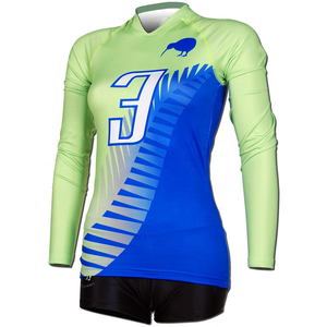 Maglia da pallavolo a manica lunga in Mesh traspirante di alta qualità con mai sbiadire e strizzacervelli caratteristiche Spandex/poliestere - Product Image 2