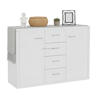 Commode moderne en bois pour salon avec 4 tiroirs - Armoire durable et peu encombrante pour chambre à coucher, appartement, entrée, villa et hôtel