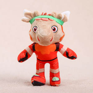 دمية قطيفة على شكل نسر أصلع وغزال على شكل كأس هرقل 2026 (الولايات المتحدة الأمريكية-المكسيك-كندا) سلسلة مفاتيح لعبة قطيفة قصيرة برتقالية بيضاء زرقاء صنع في الصين - Product Image 6