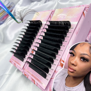 <span class=keywords><strong>Prix</strong></span> d'usine en gros Plateaux <span class=keywords><strong>de</strong></span> <span class=keywords><strong>cils</strong></span> Cashmere Easy Fan Russian Volume Ultra Black J B L D DD C CC Curl Extensions <span class=keywords><strong>de</strong></span> <span class=keywords><strong>cils</strong></span> - Product Image 4