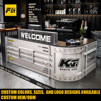 Comptoir de caisse en fer industriel personnalisé pour boutique, café, magasin de détail - Personnalisation OEM/ODM
